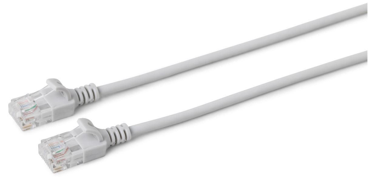 Câble réseau MicroConnect CAT6A Slim 7,5 m Gris