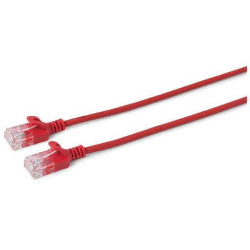 MicroConnect CAT6A Slim 10M Red U/UTP Cable