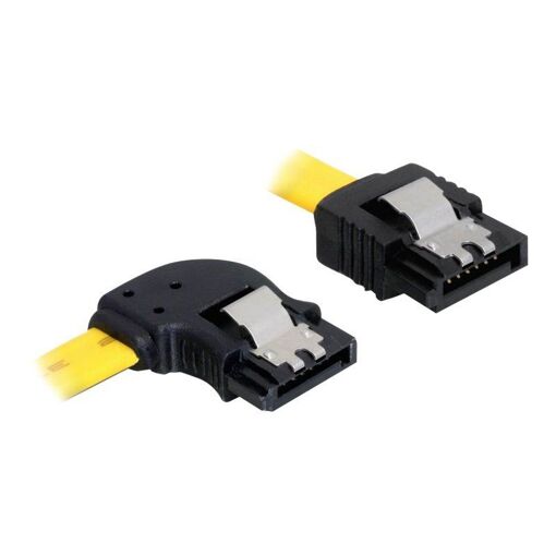 Câble SATA Delock - 30 cm, SATA (F) vers (F) avec connecteurs à angle droit, verrouillé