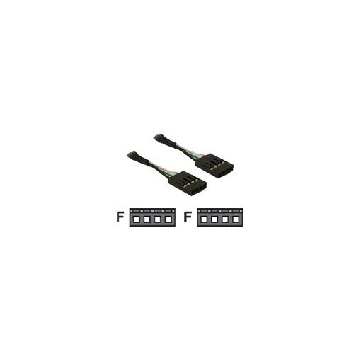 Delock USB Pinheader - USB Cable - 4-Pin (F) to 4-Pin (F) USB 2.0 Adapter - 40 cm