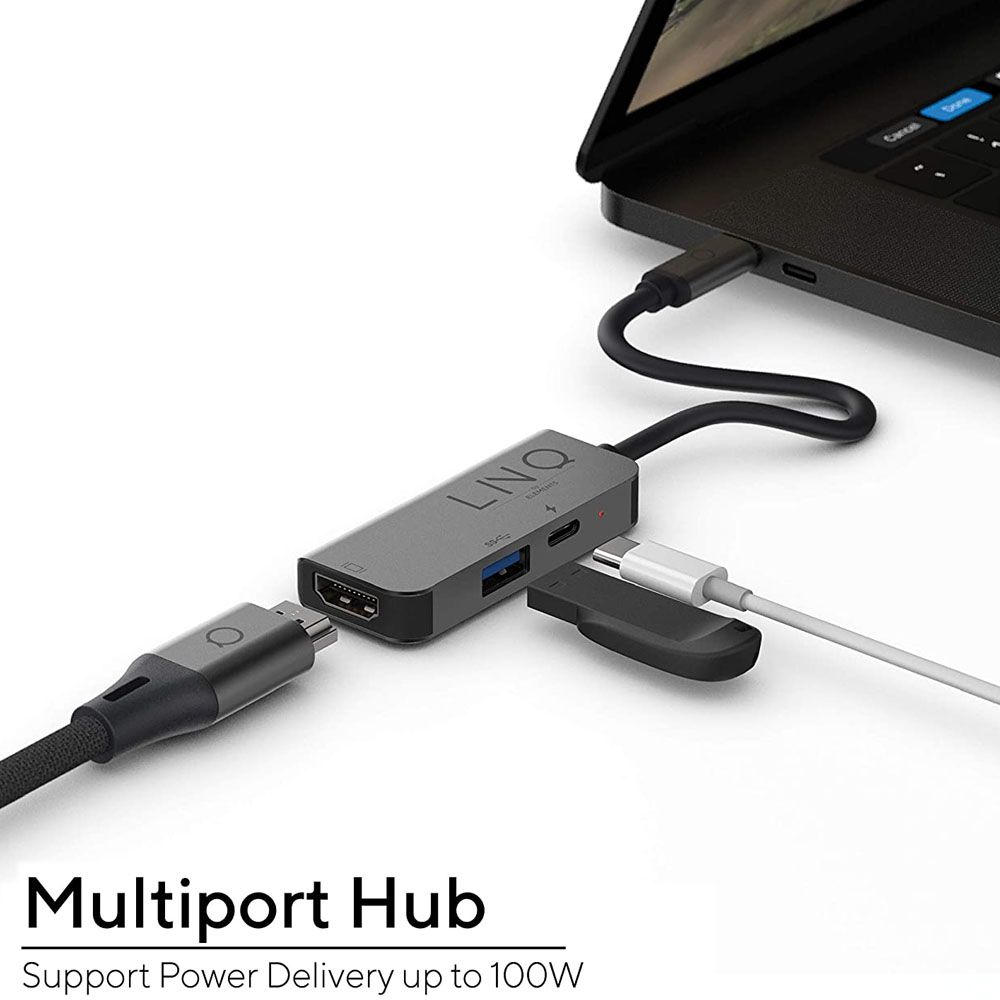 Station d'accueil Nordic Elements 3 en 1 - USB-C 3,1 / Thunderbolt 3 - HDMI
