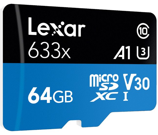 Lexar Blue Series 64GB MicroSDXC Card UHS-I 633x V30
