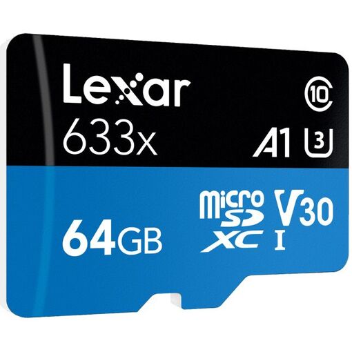 Lexar Blue Series 64GB MicroSDXC Card UHS-I 633x V30