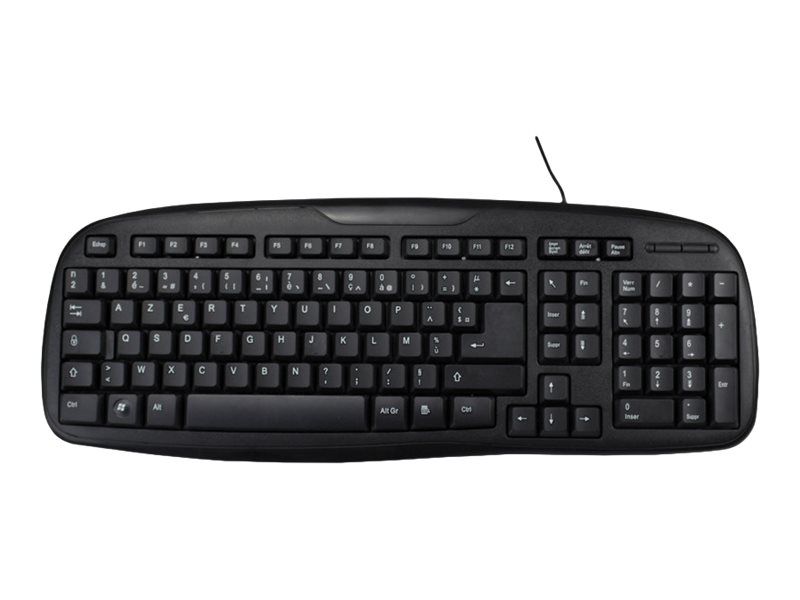 MCL Samar Wired Keyboard, 105 Keys, AZERTY - Black