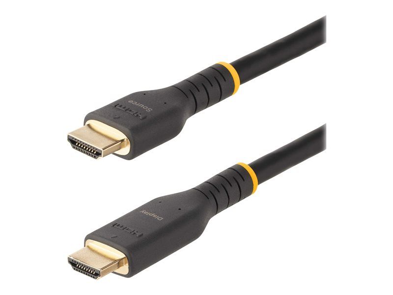 StarTech 7m Active HDMI Cable - HDMI 2.0, 4K 60Hz UHD, Robust, High Speed, Ethernet, HDMI Male to Male, Black