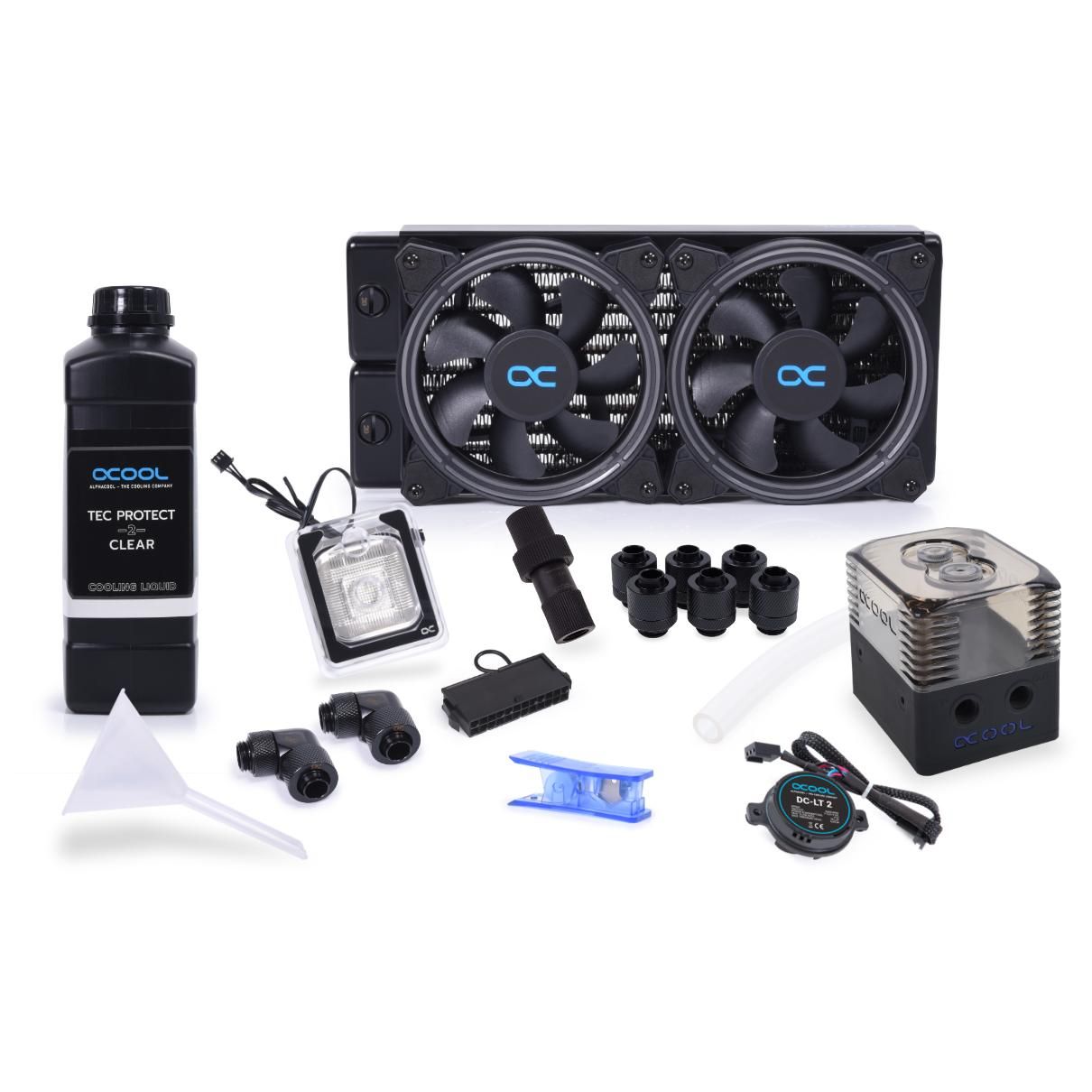 Alphacool ST30 Liquid Cooling Kit, 12cm Fan, Black
