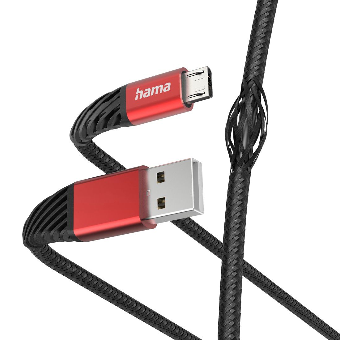 Hama 'Extreme' USB-A to Micro-USB Cable, 1.5m, Black/Red