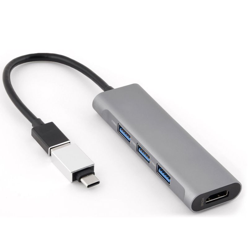 Hub Bluestork Mini - 4 puertos USB 2.0 y HDMI