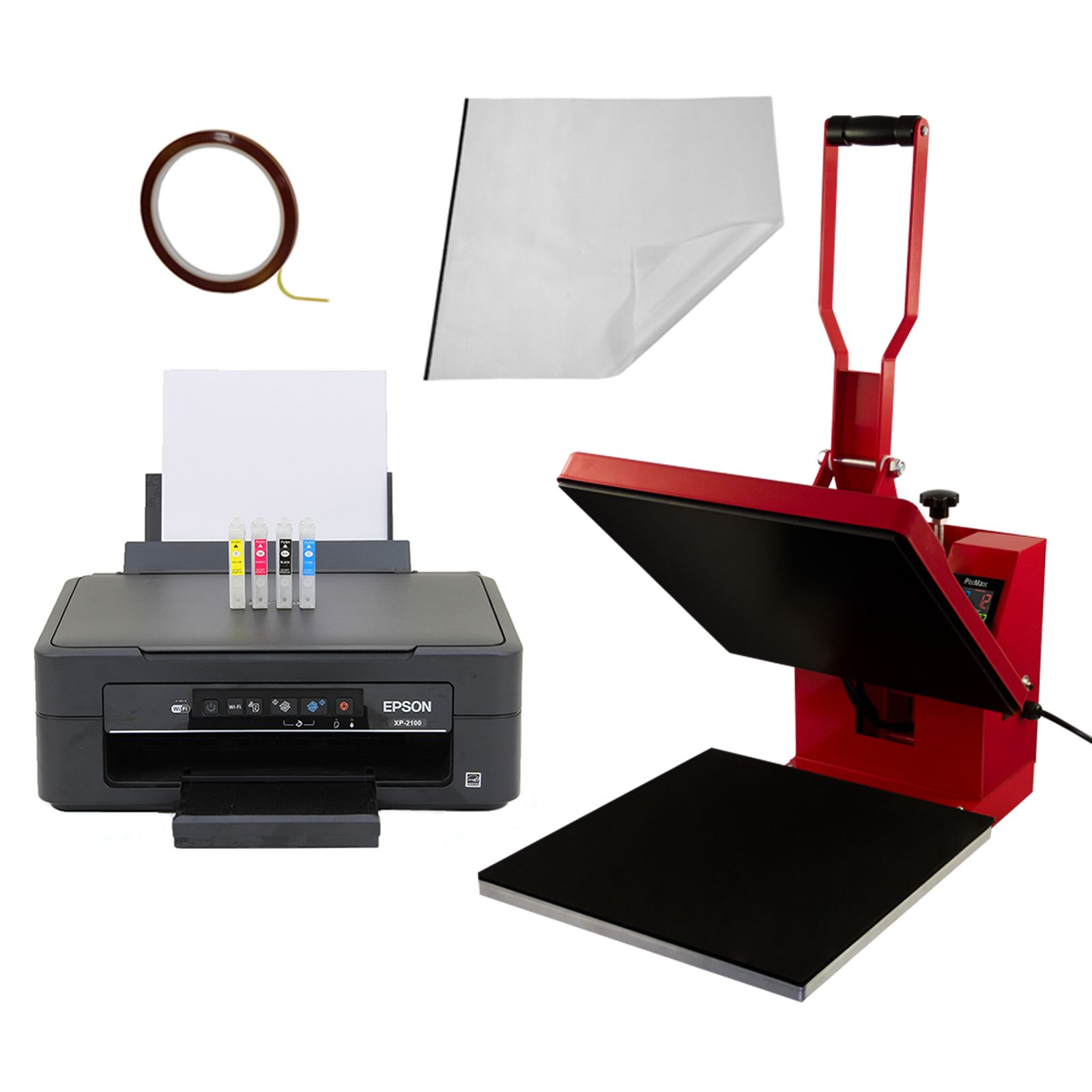 MonsterShop Heat Press Transfer Sublimation Printer 15x15inch T-Shirt DIY Cartridge