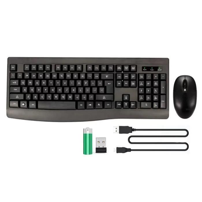 Bluestork Wireless Keyboard and Mouse Rechargeable Kit - Black