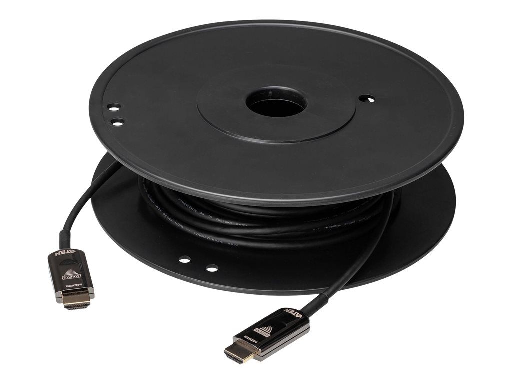 ATEN VanCryst VE781030 - HDMI Active Optical Cable - 30m Hybrid Copper/Fiber Optic - Black - 4K Support
