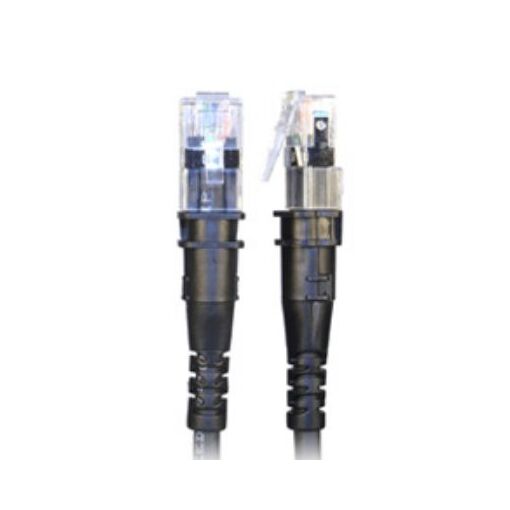 PatchSee ThinPATCH - Câble de connexion RJ-45 (M) vers RJ-45 (M) - 2,7 m - 4,9 mm - FTP - CAT 6a - IEEE 802.3at - Sans halogène - Noir
