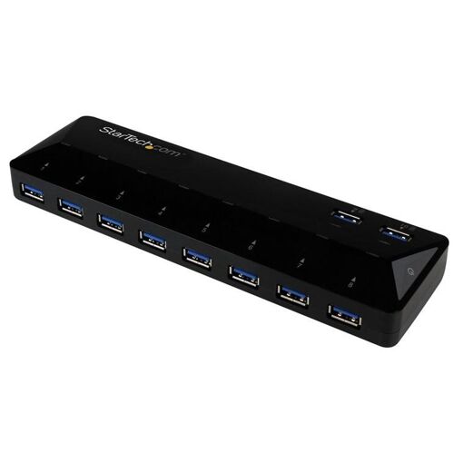 Hub USB 3.0 de 10 puertos con carga y sincronización de StarTech.com