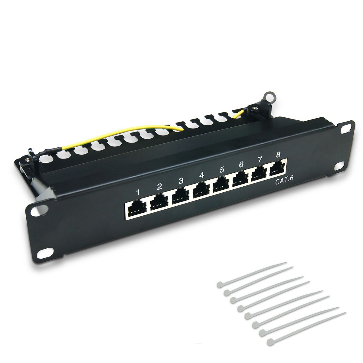 Waytex 10-Inch 8-Port RJ45 Cat6 FTP Shielded Junction Box