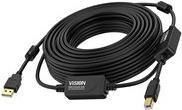 Vision USB Cable - 10m, Active Online Retrieval, Black