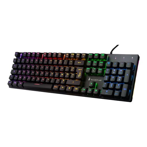 Clavier mécanique Verbatim SureFire KingPin M2 - Éclairage LED USB (AZERTY, Commutateurs rouges)