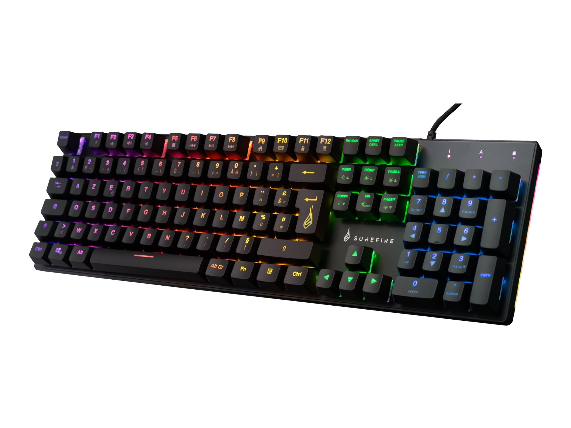 Verbatim SureFire KingPin M2 - Backlit USB Mechanical Keyboard (AZERTY, Red Switches)