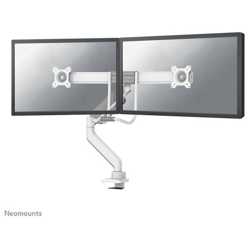 Brazo de soporte de pantalla Neomounts DS75-450WH2 de movimiento completo - resorte de gas - Topfix - bloqueo de 180°