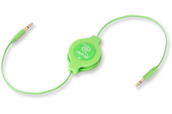 Cable estereofónico Retrak 3,5 mm Verde