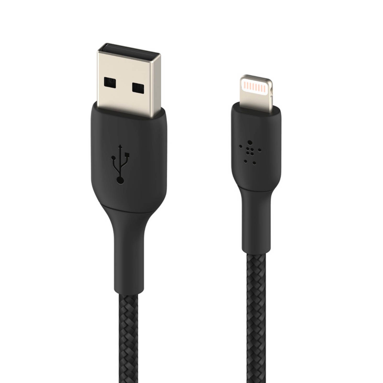 Belkin 18W USB to Lightning MFi Cable, 1m, Nylon Braided, Black
