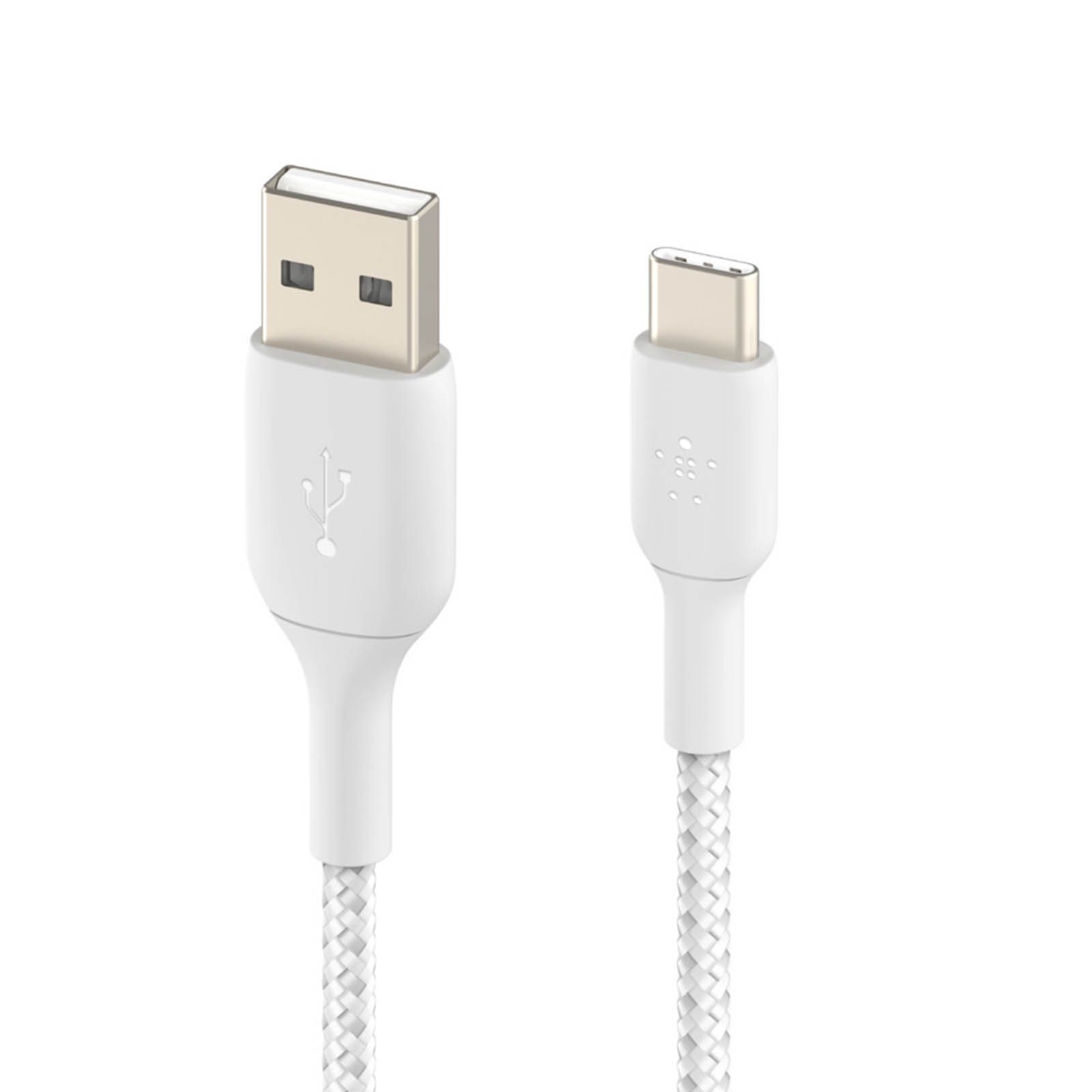 Belkin 18W USB-C to USB Cable, 15cm, Nylon Braided, White