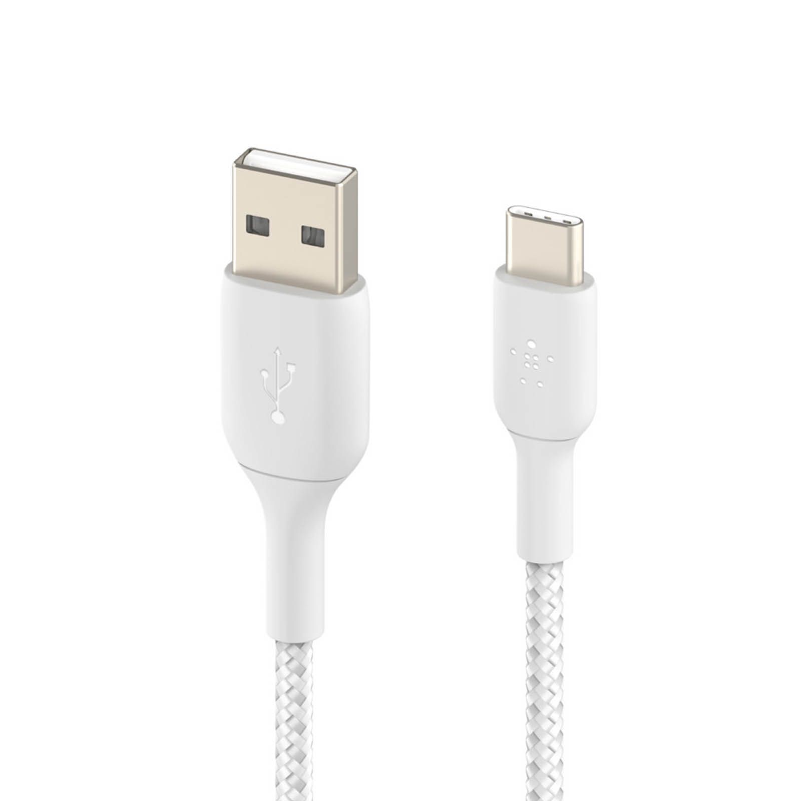 Belkin MFi 18W USB-C to USB Cable, 1m, Nylon Braided, White