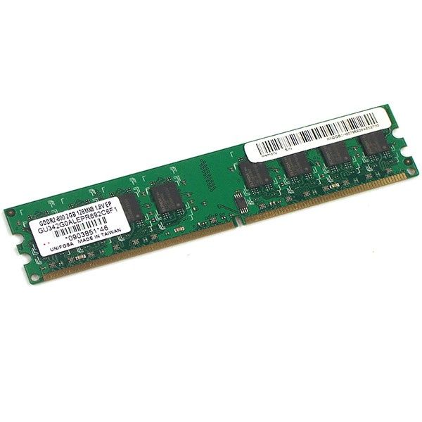 Unifosa 1GB DDR2 RAM Module (PC2-6400U, 800MHz, CL6, 1.8V)