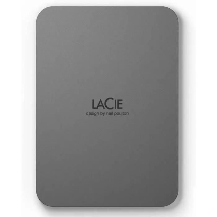 Lacie Mobile Drive 4TB - Apple Exclusive External Hard Drive - USB-C - Crypted - Stellar Gray