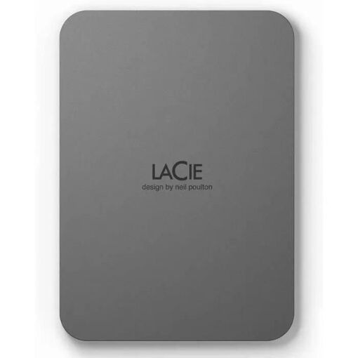Lacie Mobile Drive Secure 2TB - Encrypted External Hard Drive - USB-C - 3 Years Seagate Backup Plan - Starry Grey