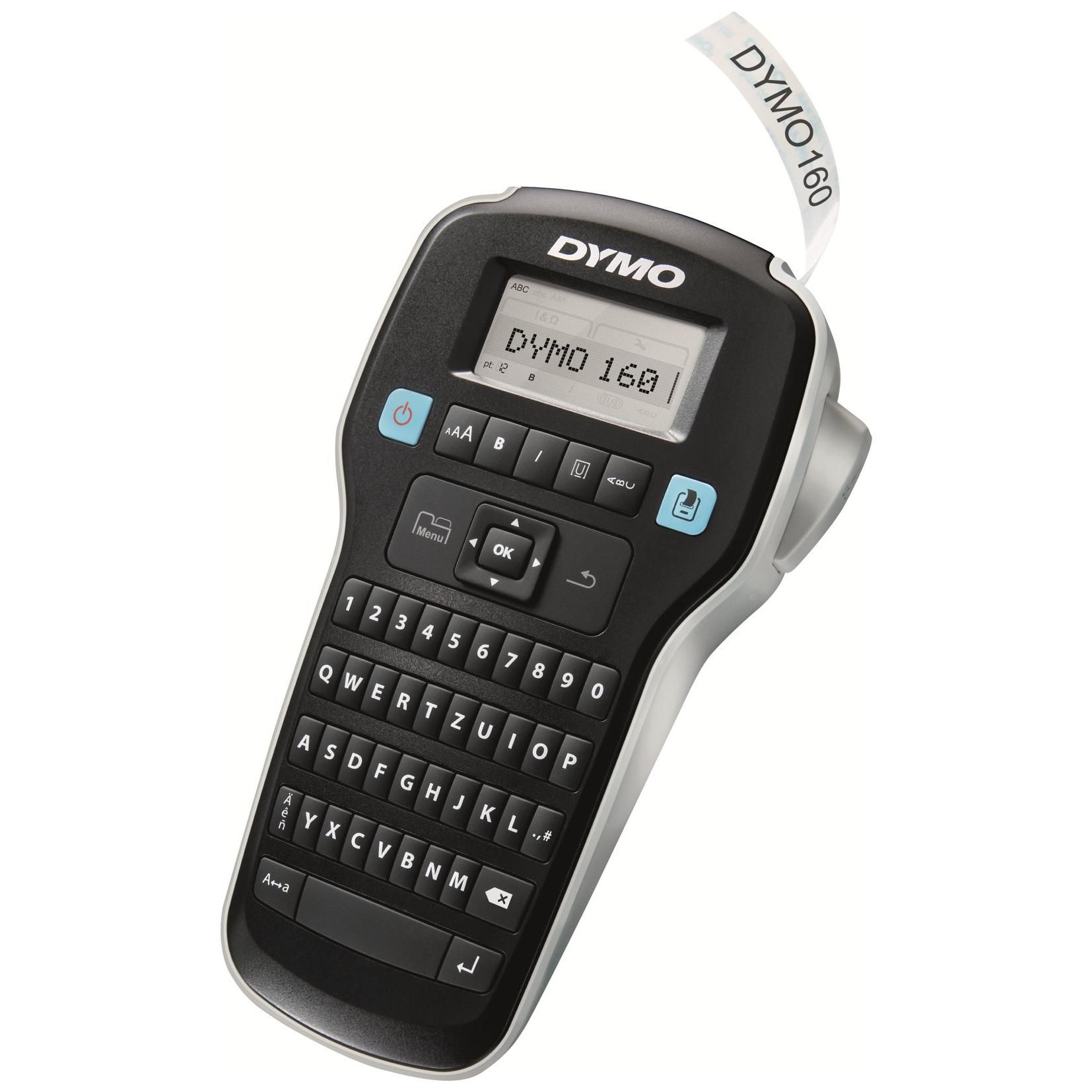 Dymo LabelMANAGER 160 - Label Printer - Monochrome - Thermal Transfer - 1.2cm Roll - 180 dpi - Up to 12mm/sec - Cutting Tool