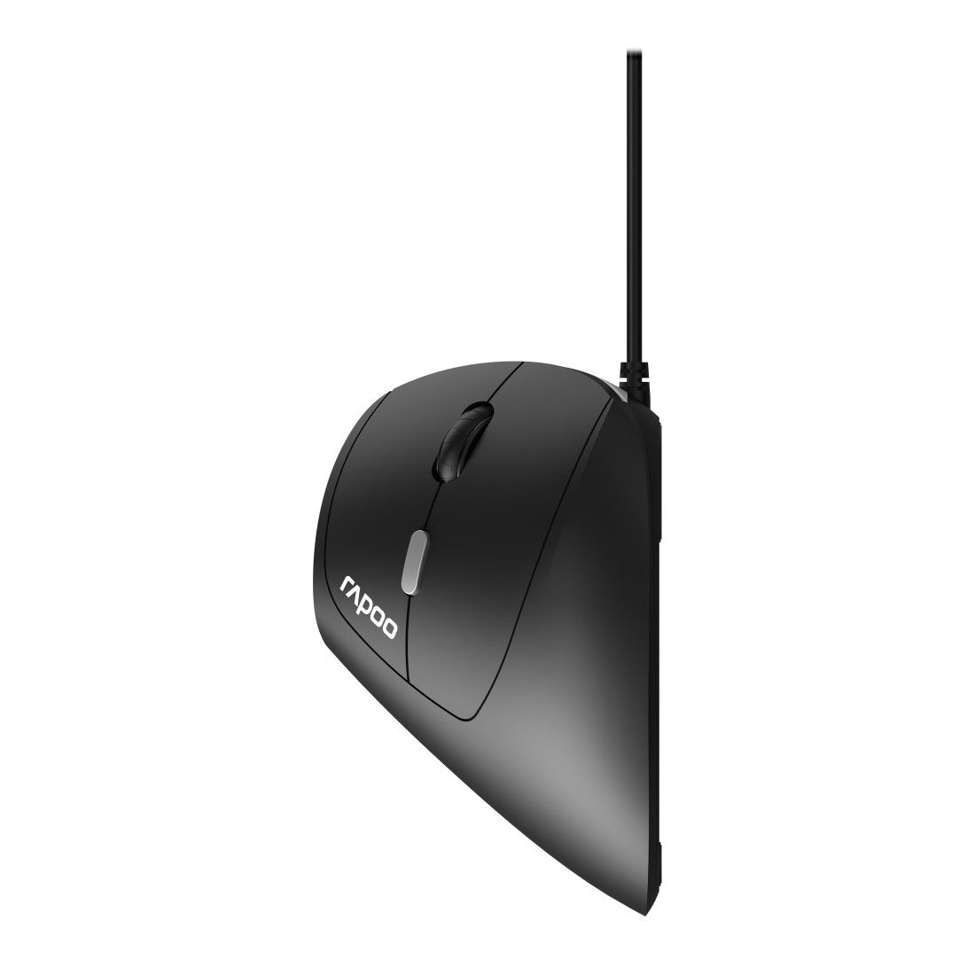 Rapoo EV-200 Vertical Wired USB Ergonomic Mouse - Black (Size: Small, Color: Black, Capacity: N/A)
