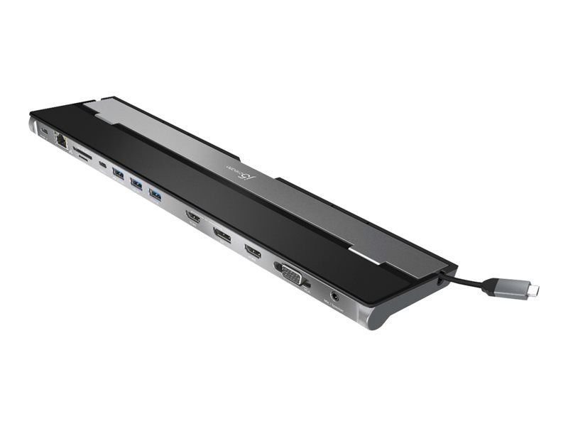 j5create JCD543 Docking Station - USB-C 3.1 Gen 1 - VGA, 2 HDMI, DP - 1GbE