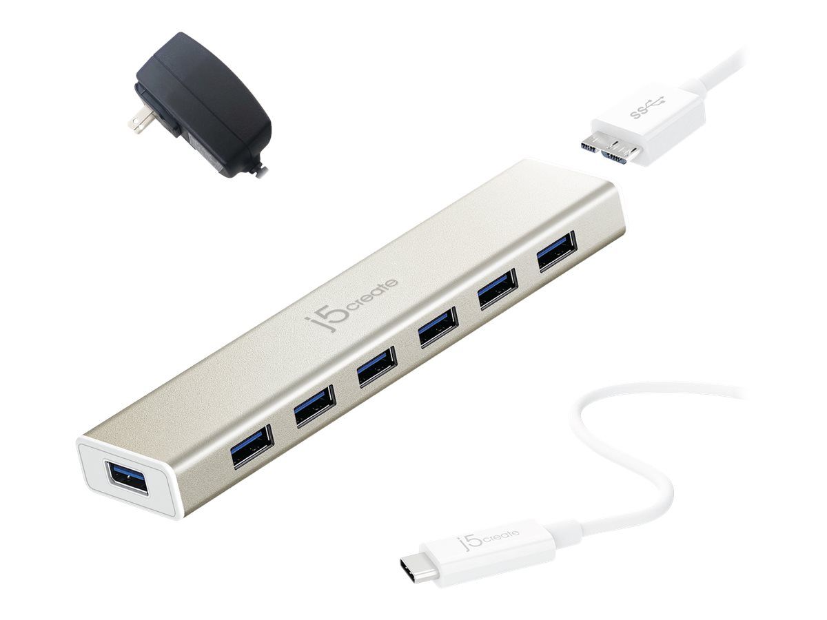j5create USB-C Hub - 7x USB 3.1 Gen 1