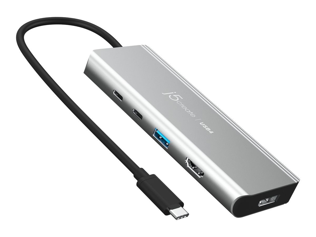 j5create JCD401 Docking Station - USB-C, HDMI, DP, USB-C