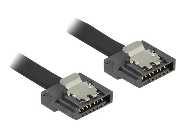 Delock FLEXI SATA Cable - 70cm - Locked Black