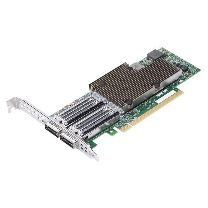 Broadcom NetXtreme E-Series P2100G - Network Adapter - Low Profile PCIe 4.0 x16 - 100 Gigabit QSFP56 x 2