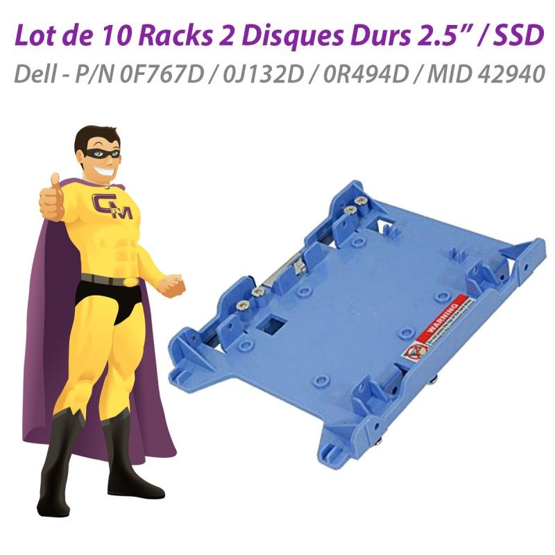 Dell 2.5" SSD Hard Drive Racks (10 Pack)