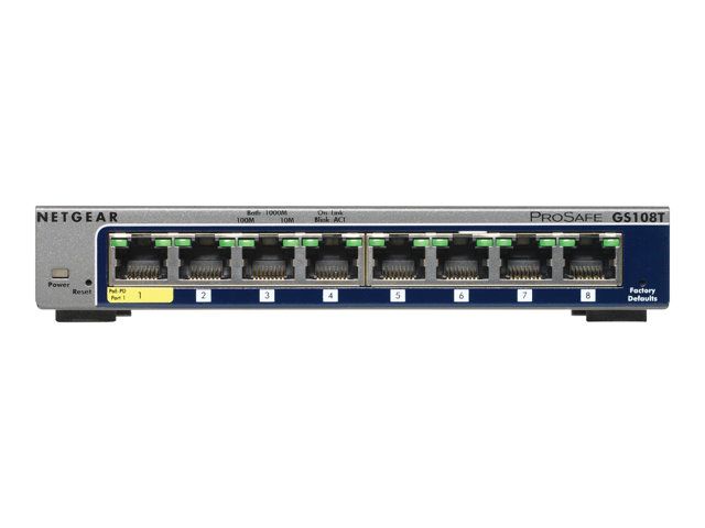Netgear GS108T 8-Port Gigabit Smart Managed Switch