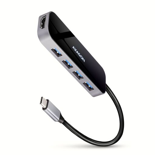 Station d'accueil Axagon HMC-6H4A avec port USB-C et livraison d'énergie de 100 W