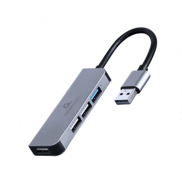 Gembird 4-Port USB Hub with Type-C, Silver