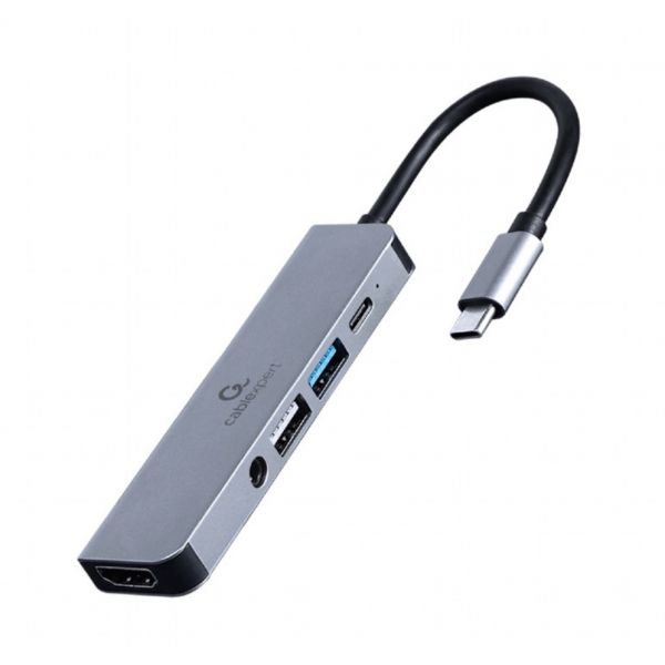 Gembird Type-C Docking Station with USB 3.2 (3.1) Gen 1, Silver