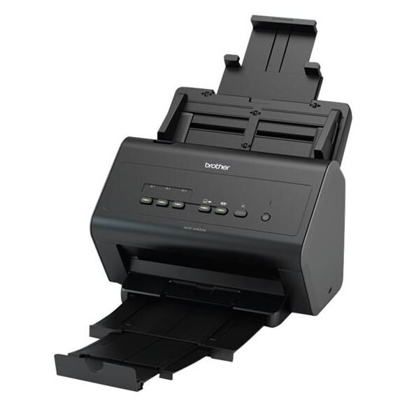 Brother ADS-2400N Document Scanner - A4, 600 dpi, Double CIS, Recto-Verso, 40 ppm (Mono/Color), Auto Document Feeder (50 sheets), Up to 3000 pages per day