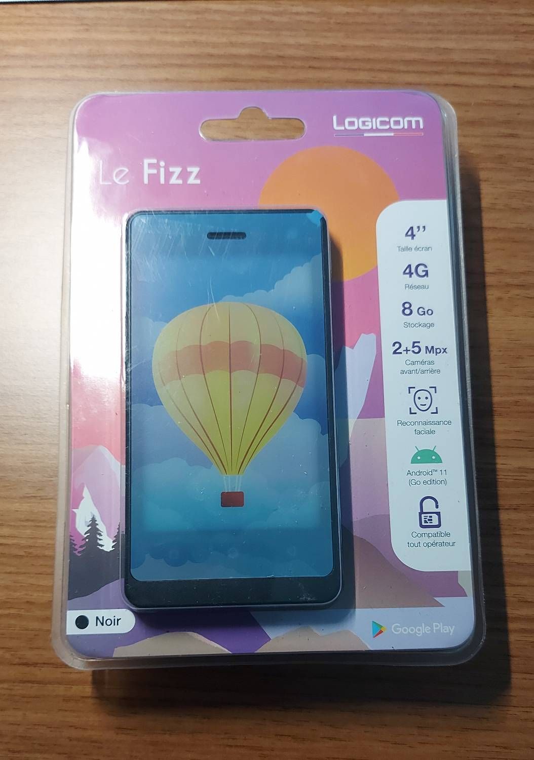 Teléfono Logicom Le Fizz 8 GB Dual SIM Negro