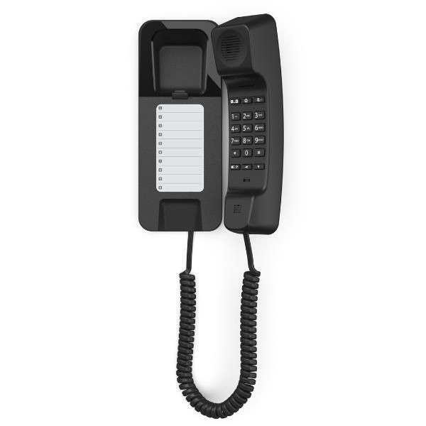 Gigaset Desk 200 Analog Phone, Black