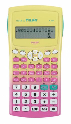 Milan M240 Scientific Calculator, Sunset Pink (159110SNPBL)