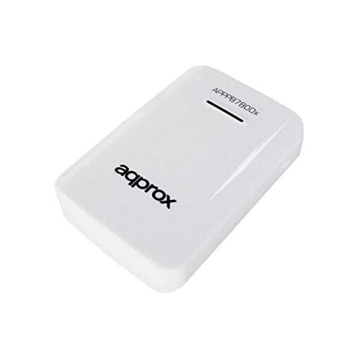 Batería portátil universal Approx 7800 mAh (Blanco)