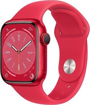 Apple Watch Series 8, 45mm, Red Aluminium Case with Red Sport Band [Wi-Fi, (PRODUCT)RED Special Edition]