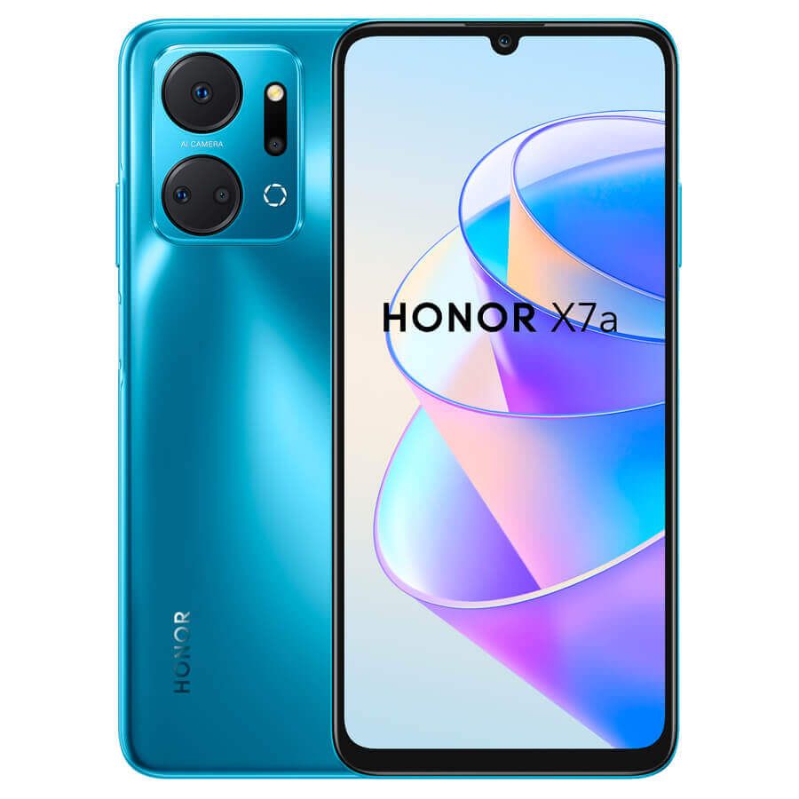 Honor X7a 6.74" Double SIM Smartphone, 4GB RAM, 128GB Storage, 6000mAh Battery, Ocean Blue