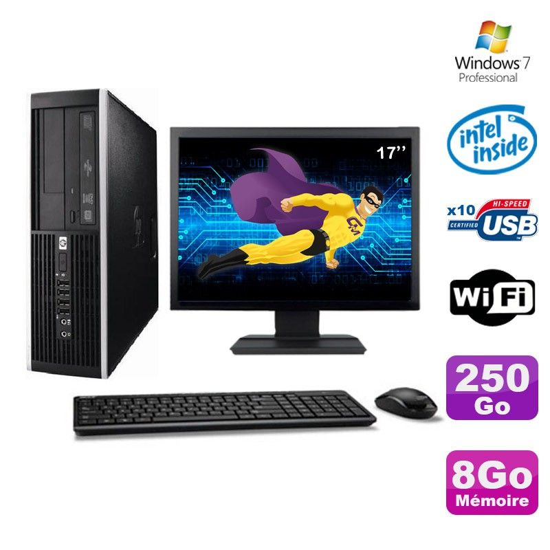 HP Elite 6000 Pro SFF Desktop PC - Intel E5400 2.7GHz, 8GB RAM, 250GB HDD, WiFi, Windows 7 Pro