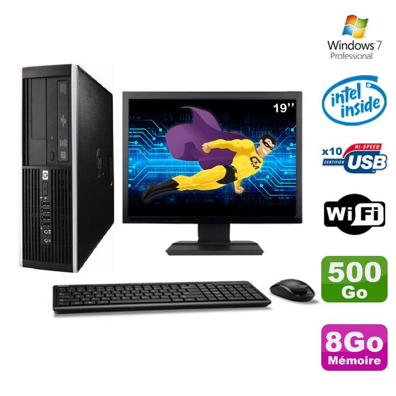 HP Elite 6000 Pro SFF Desktop PC - Intel E5400 2.7GHz, 8GB RAM, 500GB HDD, WiFi, Windows 7 Pro